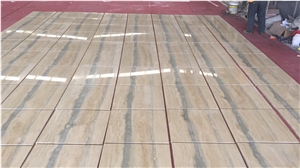 Travertine Stone Flooring Tile 24*24 Ocean Blue Travertine Floor Tiles for Project