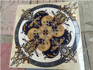 White Marble Volakas White Square Marble Medallions for Project