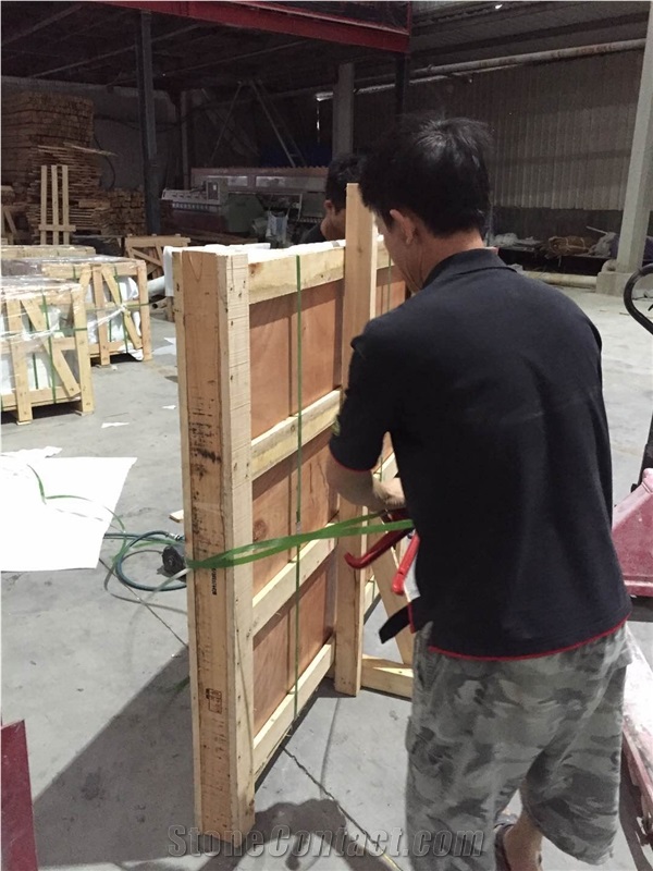 White Marble Volakas White Square Marble Medallions for Project