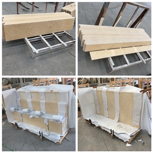Beige Marble Steps,Polished Yellow Marble Stair with Anti Slip, Bullnose Round Long Edge, Treads and Risers,Step Stone,Marble Staircase,Luxury Steps