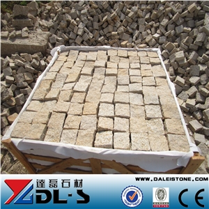 G682 All Sides Picked Golden Rust, Yellow Rusty Granite, Pavers,Yellow Granite,Pineapple Paving Stone,Golden Granite Pavers, Cobble Flooring ,