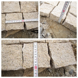 G682 All Sides Picked Golden Rust, Yellow Rusty Granite, Pavers,Yellow Granite,Pineapple Paving Stone,Golden Granite Pavers, Cobble Flooring ,