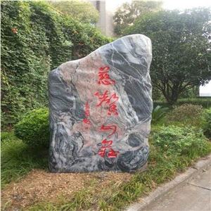 Multicolor Red Landscaping Garden Large Stone , Decorative Garden Stone Multicolor Red Granite Landscaping Stones