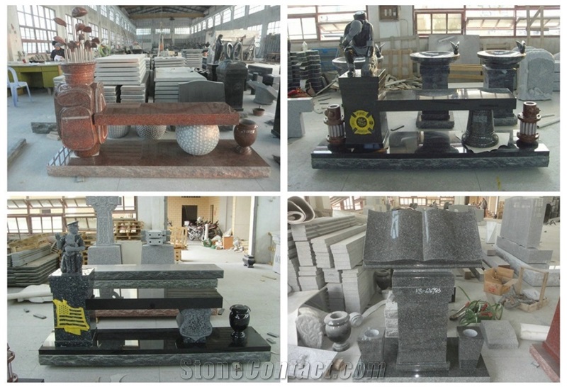 China Quarry Natural Stone Good Price Simple Design Polished Blue Pearl Granite Monument with Iso9001:2000 for Cetemery