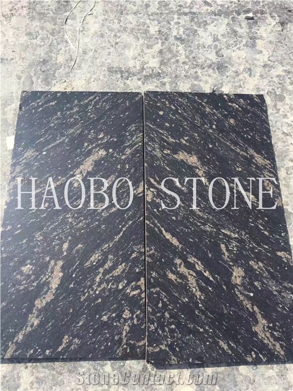China Quarry Seller High Quality and Polished Natural Stone Cheap Price Black Titanium Granite Floor Slabs& Tiles 60x60 for Kitchen and Bathroom