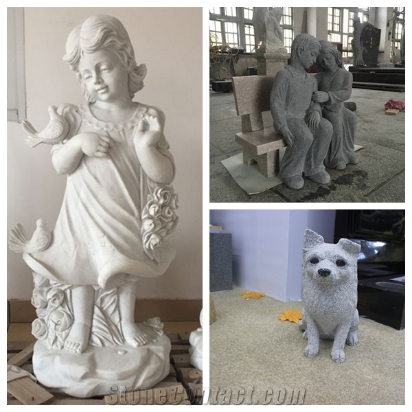 Customized China Quarry Manufacturer Haobo Handcraft Best Price New Style Volkswagen Stone Car Carving Made in Grey Granite for Interior Decoration