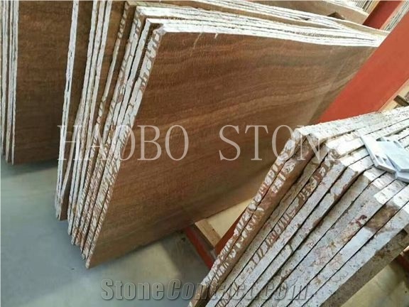 Customized Cut to Size Wholesale Price China Factory&Seller Wood Grain Yellow& Gold Marble Slab Available 2cm & 3cm with Iso9001:2000 for Interior