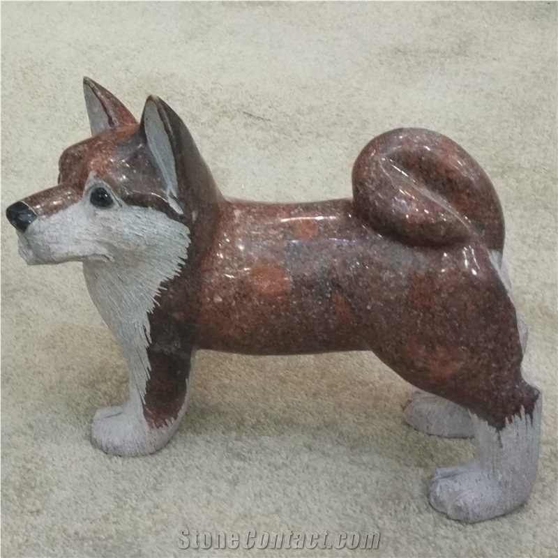 Granite Dog Carving, Outdoor Stone Sculpture, Animal Sculptures, Hand Carved Granite Dog, Stone Pet Sculptures, Pet Memorials, Marble Dog Sculpture