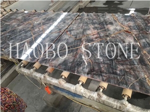 Haobo Customized Cut to Size China Quarry Natural Stone Factory Good Price&Service Exotic Red Jade Marble Slab Polished for Luxury Interior Decoration