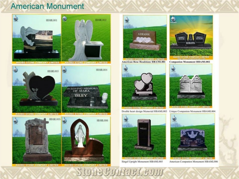Hot Sale Good Price and Service Chinese Haobo Quarry Modern Natural Stone Halley Beige Marble Carved Rose Monument with Iso9001:2000 for Cemetery