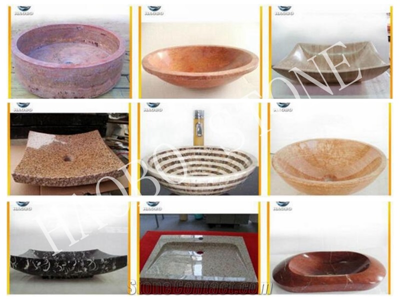 New Modern Factory Best Price Delicate High Quality Natural Stone Carrara White Marble Round Stone Bathroom Sinks Design with Iso9001:2000