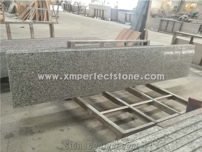 96"X26",108"X26",3/4" Thickness Prefab Granite,Chinese Swan White/Grey Granite Countertop for Hotel, Residential Project