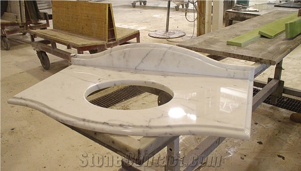 Calacatta Carrara Marble Bath Vanity Top
