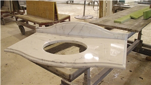 Calacatta Carrara Marble Bath Vanity Top