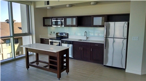 White Quartz Kitchen Countertops