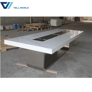14 Seater Corian Conference Table Marble Office Conference Table