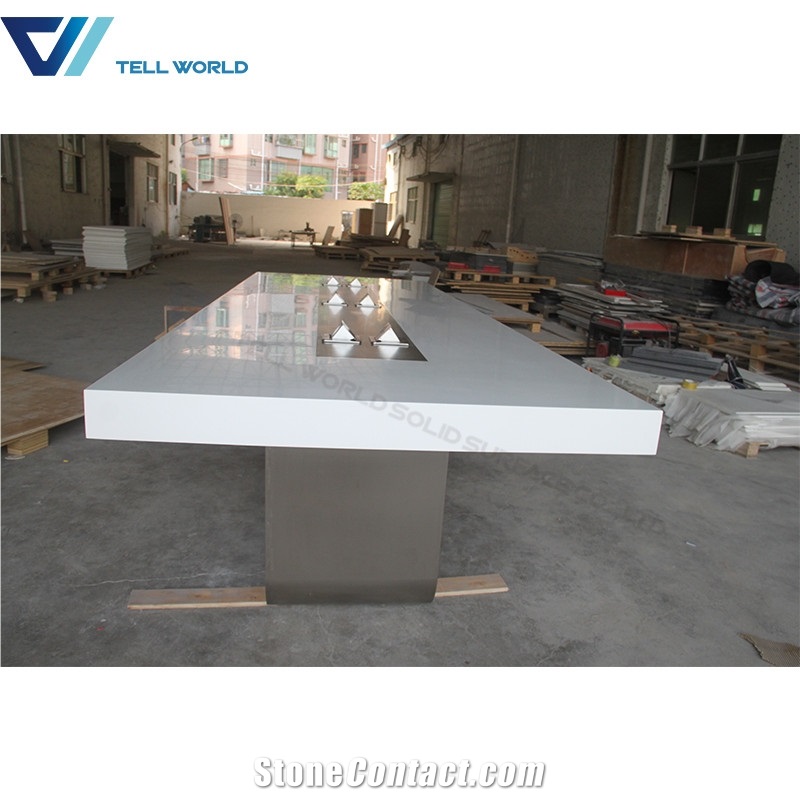 14 Seater Corian Conference Table Marble Office Conference Table