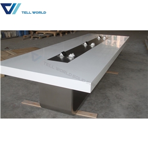 20 Person Marble Office Modern Style Outlet Conference Table