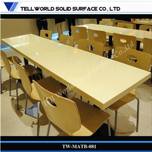 2017 Factory Price Artificial Marble Restaurant Dining Table Set