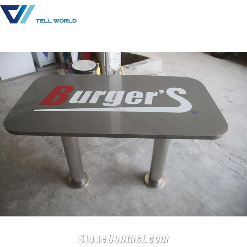Custom Logo Marble Top Restaurant Table