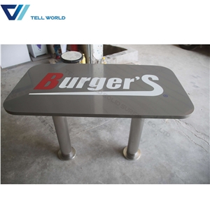 Custom Logo Marble Top Restaurant Table