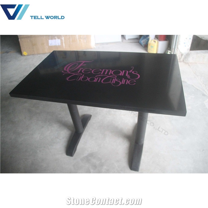 Custom Logo Marble Top Restaurant Table