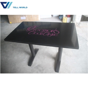 Custom Logo Marble Top Restaurant Table