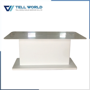 High Quality Acrylic Custom Design Multi Colors Conference Table with Power Outlet