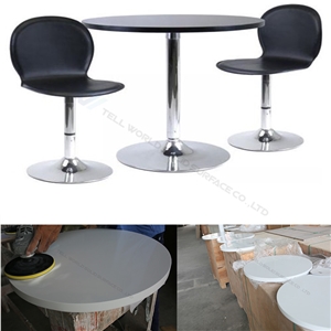 Luxury Dining Table Set Corian Top Chairs and Tables