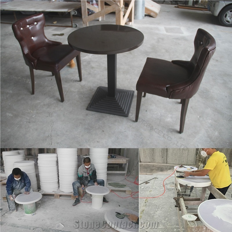 Marble Round Dining Table Modern Table and Chair Sets