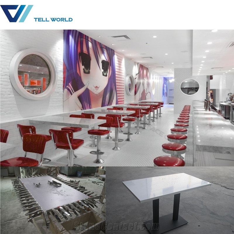 Modern Dining Set 6 Seater Corian Table Top