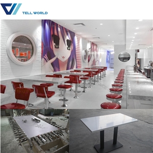 Modern Dining Set 6 Seater Corian Table Top