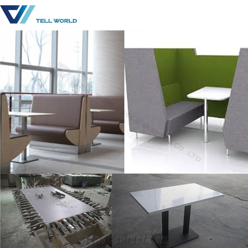 Modern Dining Set 6 Seater Corian Table Top
