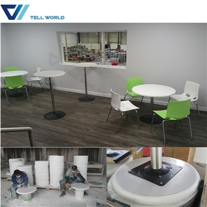 Modern Dining Set 6 Seater Corian Table Top