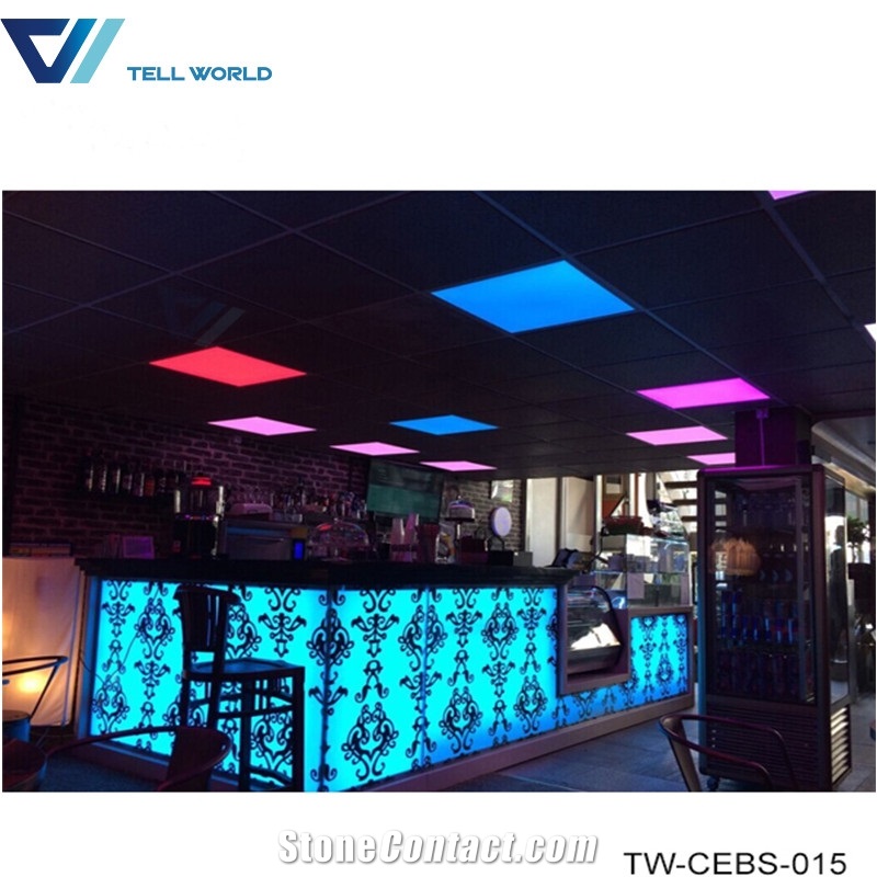 Nightclub Bar Counter Design Artificial Stone Bar Countertop
