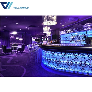 Nightclub Bar Counter Design Artificial Stone Bar Countertop