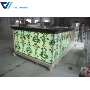 Nightclub Bar Counter Design Artificial Stone Bar Countertop