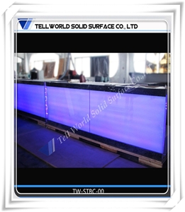 Radiationless Pure Acrylic Restaurant Bar Design with Multi Led Lighting