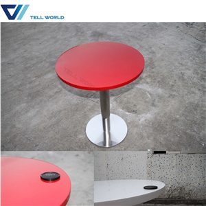 Red Marble Top Dining Table