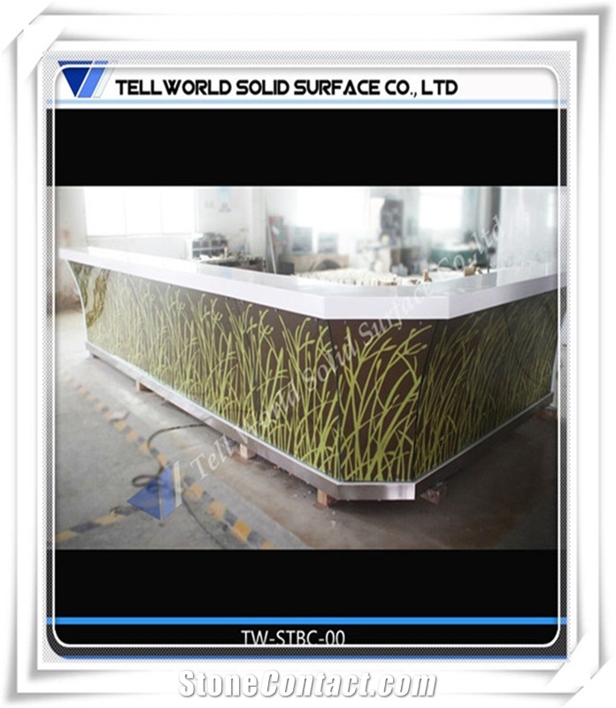 Tailored Design Translucent Acrylic Led Coffee Store Bar Translucent Countertop