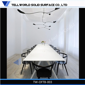 White Acrylic Custom Design Furniture Meeting Table Conference