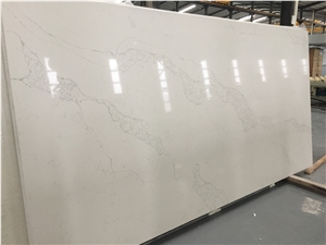 High Density Statuario Nuvo Marbling Quartz Stone Slab Solid Surface for Kitchen and Bathroom Vanity Top