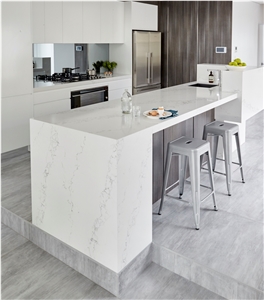 High Density Statuario Nuvo Marbling Quartz Stone Slab Solid Surface for Kitchen and Bathroom Vanity Top