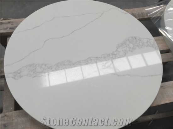 High Density Statuario Nuvo Marbling Quartz Stone Slab Solid Surface for Kitchen and Bathroom Vanity Top