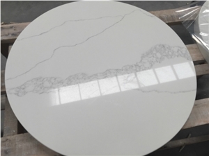 High Density Statuario Nuvo Marbling Quartz Stone Slab Solid Surface for Kitchen and Bathroom Vanity Top
