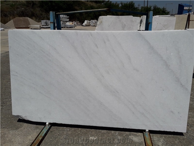 Bianco Veins Slabs & Tiles, Greece White Marble