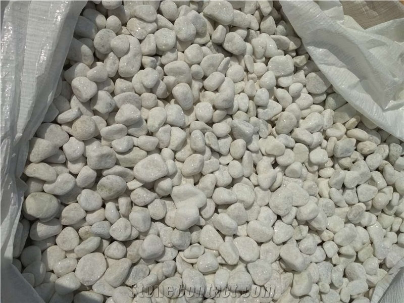 Promotion 30-50mm Pure White Pebble Stone Beautiful Stone