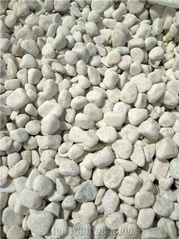 Promotion 30-50mm Pure White Pebble Stone Beautiful Stone