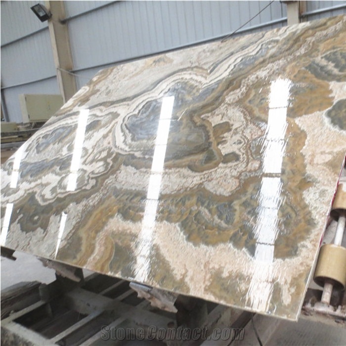 Favorable Price for Mexico Gray Onyx Tiger Gray Onyx Slabs
