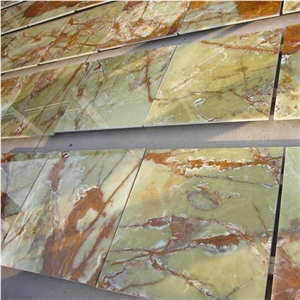 Multicolor Green Onyx Floor Tile, Green Onyx Wall Tile, Pakistan Green Onyx Floor